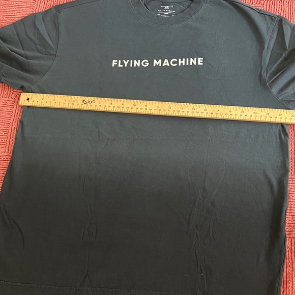 Flying Machine men’s blue to black fade Men's cotton short sleeve Tee - Picture 2 of 10